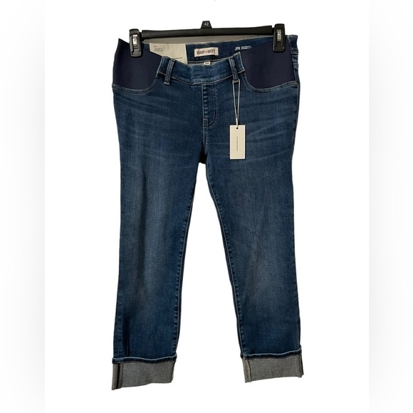 Warp + Weft JFK Women’s Maternity Jean Capri NWT 6/28 - Picture 1 of 8